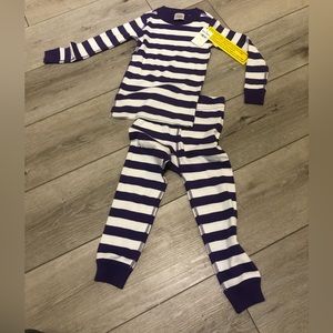 New with tags, Hanna Andersson 3T purple and white striped pajamas!